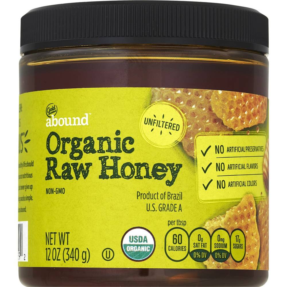 Gold Emblem Abound Organic Raw Honey (12 oz)