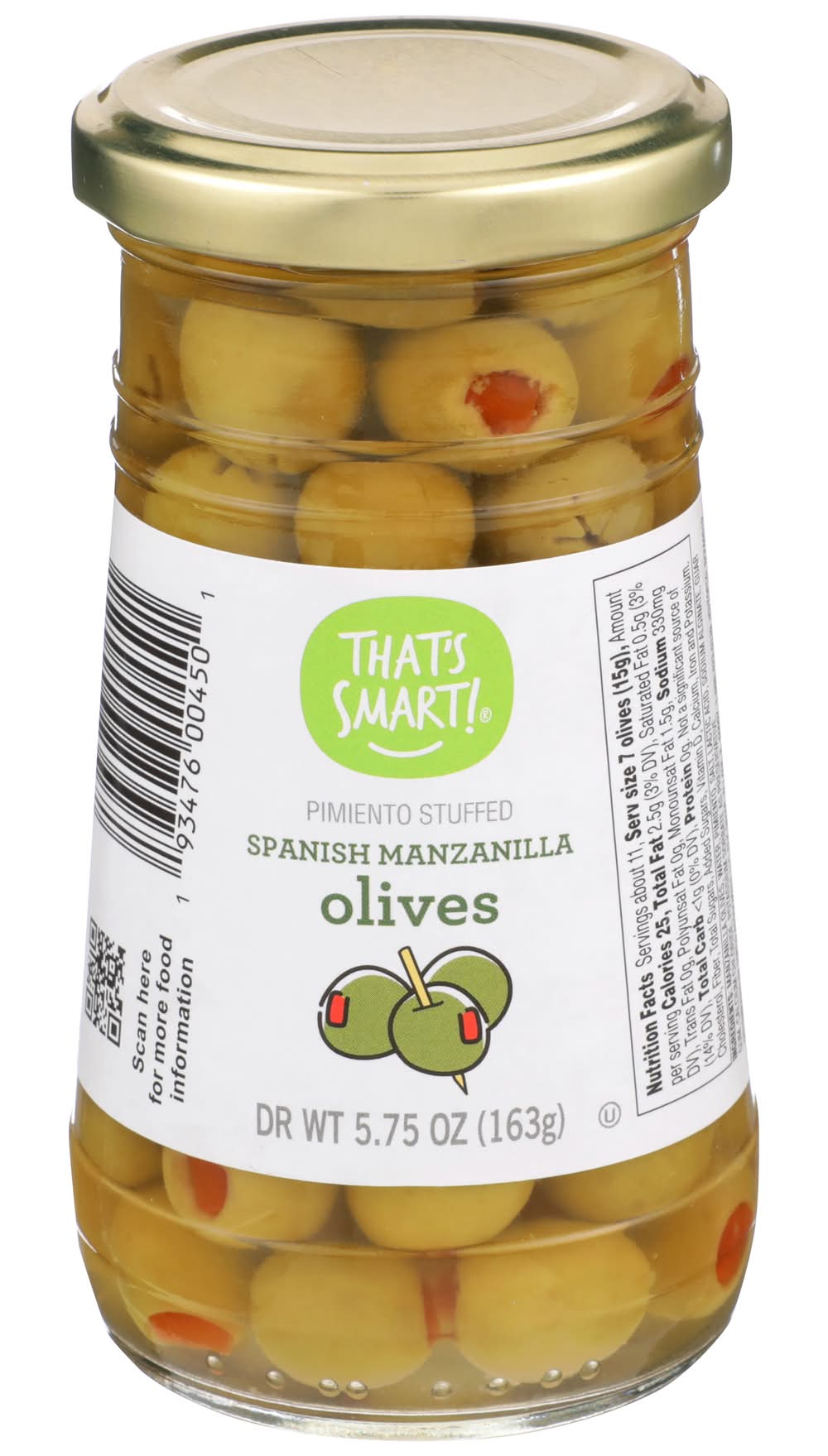 That's Smart! Pimiento Stuffed Spanish Manzanilla Olives (5.75 oz)