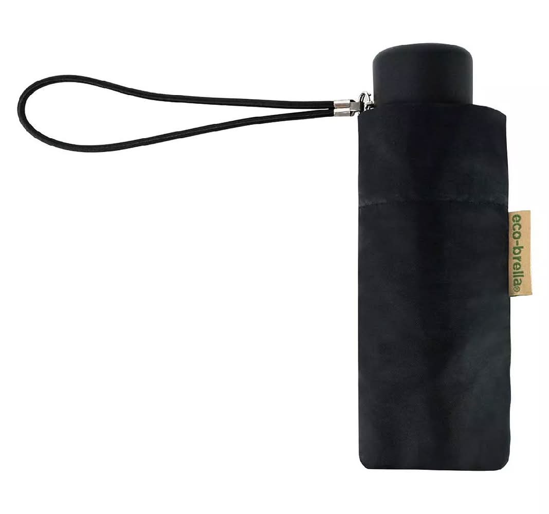 Eco-Brella Plain Black, Totes Compact Umbrella