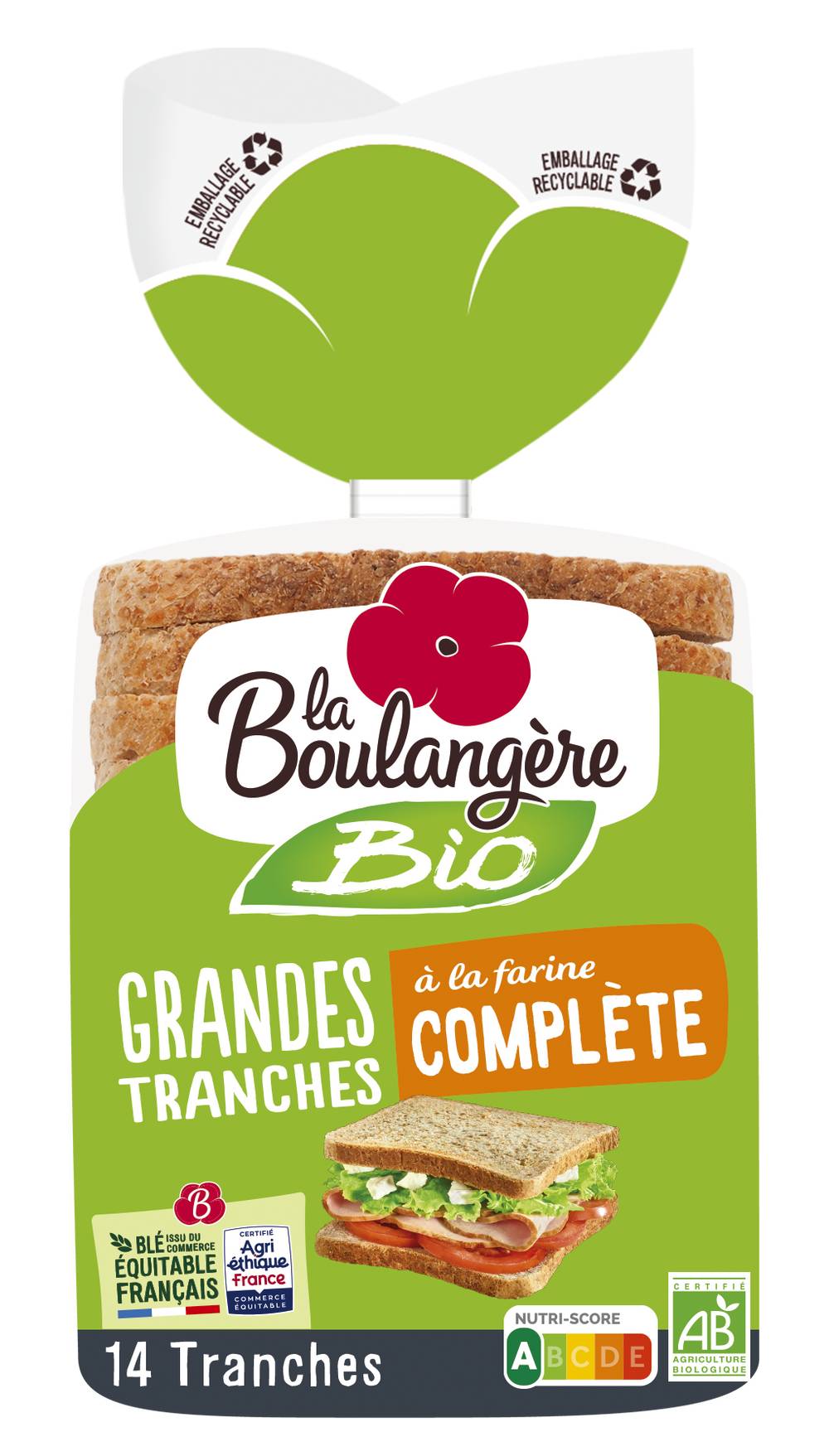 La Boulangère - Pain de mie complet bio (500g)