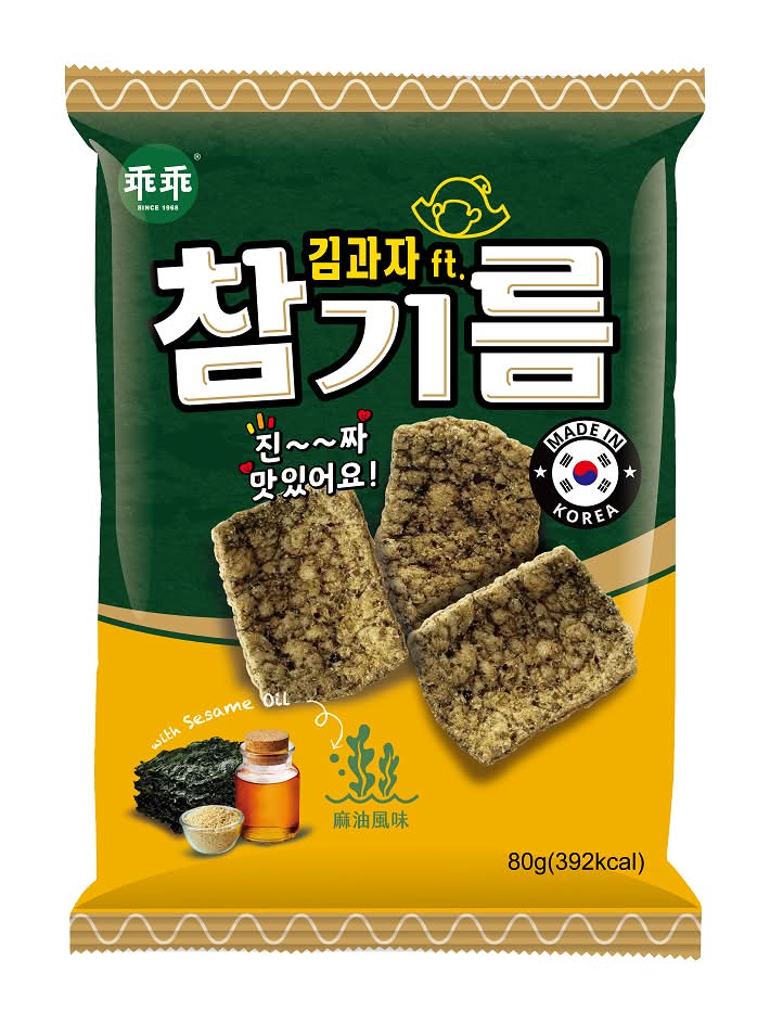 乖乖海苔餅乾-麻油風味 <80g克 x 1 x 1Bag包>