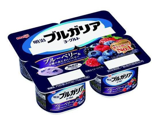 明治ブルガリアヨーグルト 発酵乳 - ブルーベリーミックス (70g x 4)