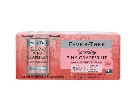 Fever-Tree Sparkling Drink Mixer (8 ct), Pink Grapefruit (8 x 5.07 fl oz)