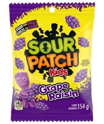 Sour Patch Kids Sour Then Sweet Gummy Candy, Grape (0.15 kg)