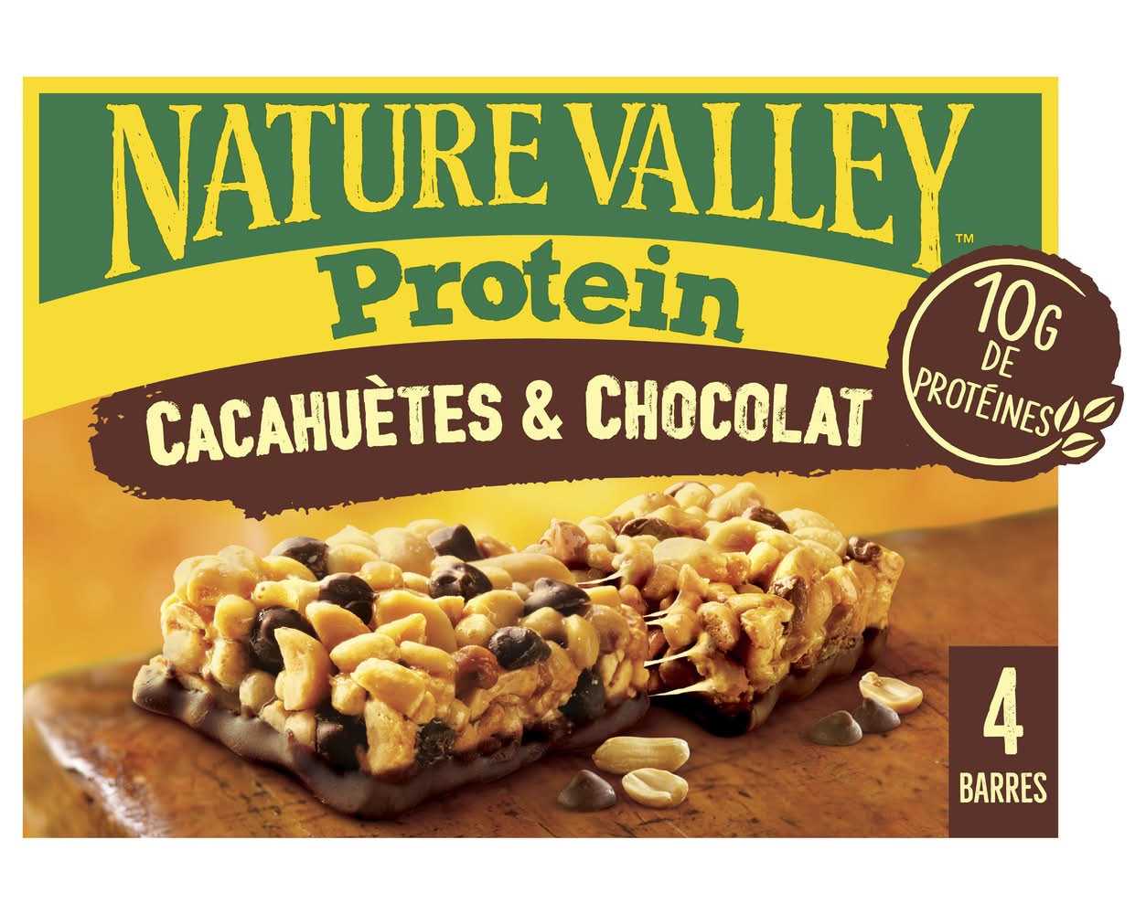 Nature Valley - Barre de céréales sans gluten, cacahuète & chocolat (4 x 40g)