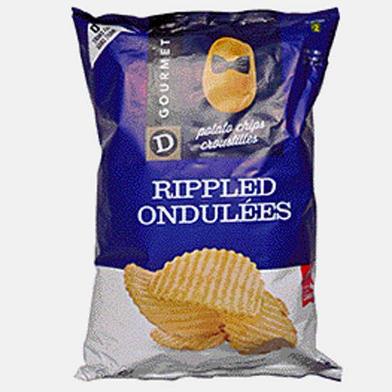D Gourmet Ripple Potato Chips (265/280g)