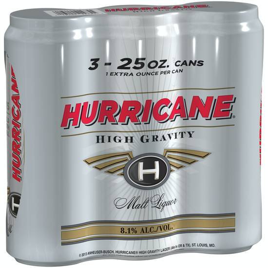 Hurricane High Gravity Lager (3ct, 25 fl oz)