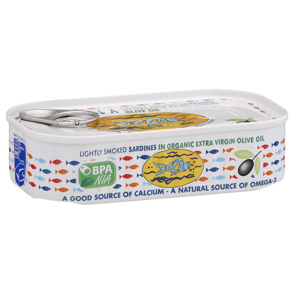 Bela Lightly Smoked Sardines in Organic Extra Virgin, Olive Oil (4.25 oz)