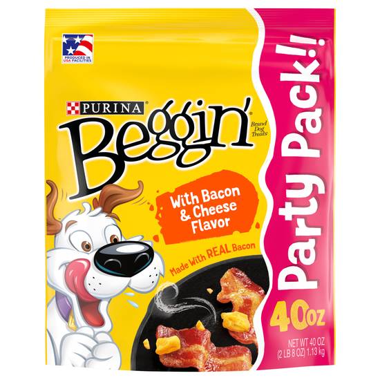 Purina Beggin' Bacon & Cheese Flavors Strips Dog Training Treats