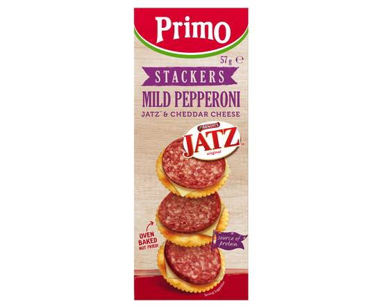 Primo Stackers Mild Pepperoni, Jatz and Cheddar Cheese 57g