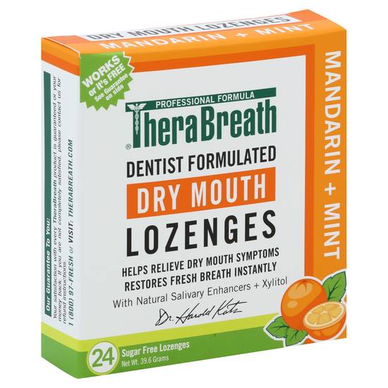 Therabreath Mandarin + Mint Dry Mouth Lozenges (24 ct)