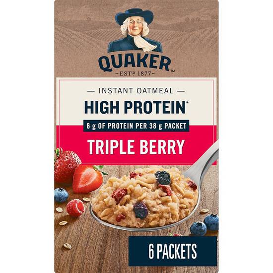 Quaker High Protein Triple Berry Oatmeal (228 g)