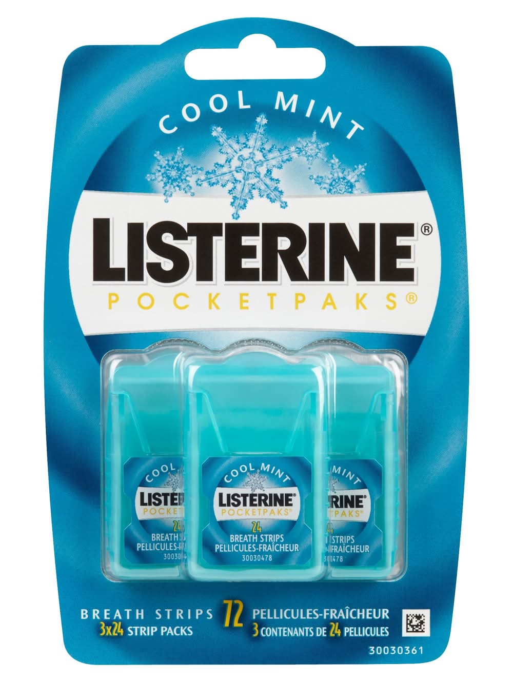 Listerine Pocketpaks Breath Strips, Cool Mint (75 g)