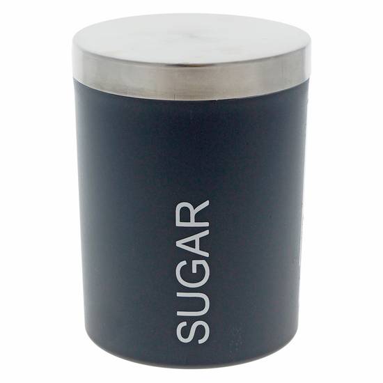 # Printed Plastic Canister With Stainless (10.2 cm X 9.5 CM X13.5 CM)