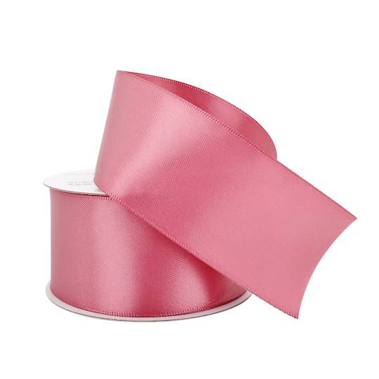 Celebrate It Satin Wired Ribbon, 3.81cm x 2.7m, Dusty Pink (12 ct)