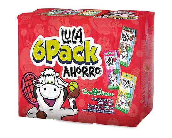 6 Pack Leche Saborizada UHT Lula  200ml