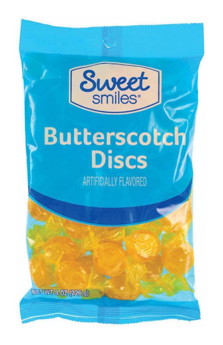 Sweet Smiles Butterscotch Discs Candy 10 Oz