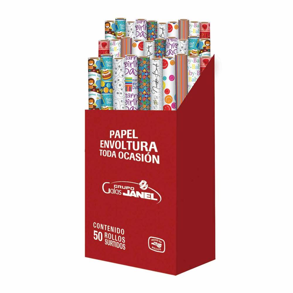 JANEL · Papel navideño doble hoja (50 g)