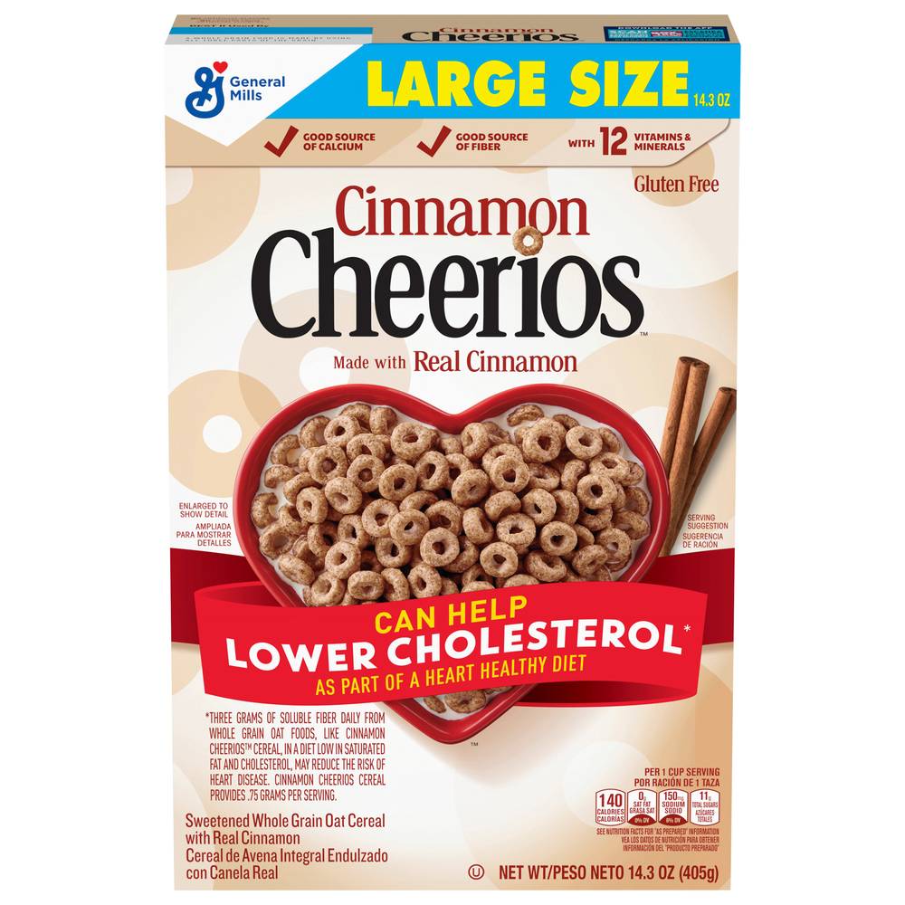 Cheerios Large Size Cinnamon Oats Cereal (14.3 oz)