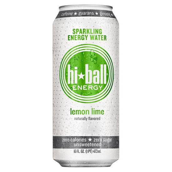 Hiball Lemon Lime Sparkling Energy Water 16oz Can