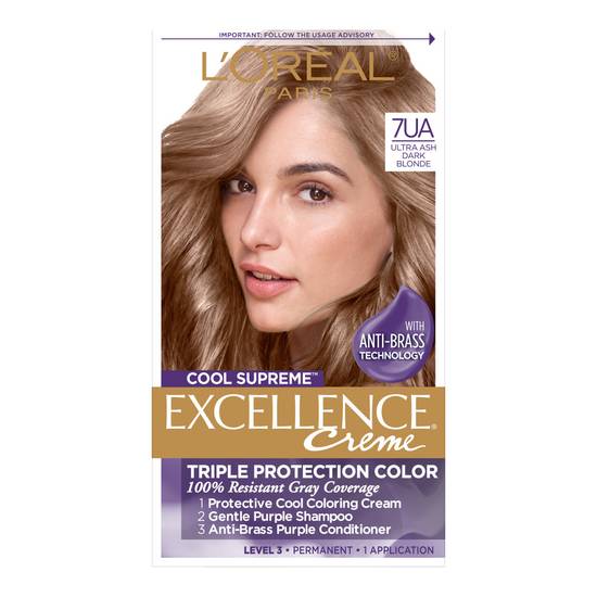 L'oreal Paris Excellence Cool Supreme Permanent Gray Coverage Hair Color (ultra ash dark blonde)