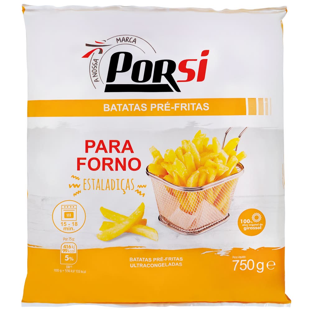 Porsi  - Batata prÃ© frita para forno, embalagem de 750g