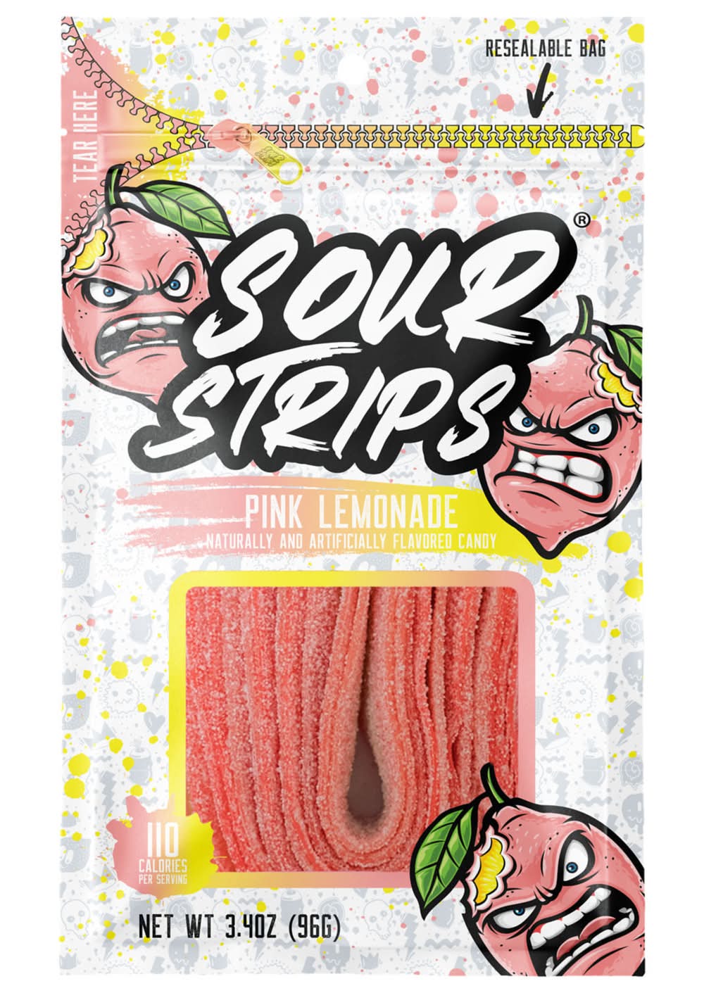 Sour Strips Pink Lemonade Candy (3.4 oz)