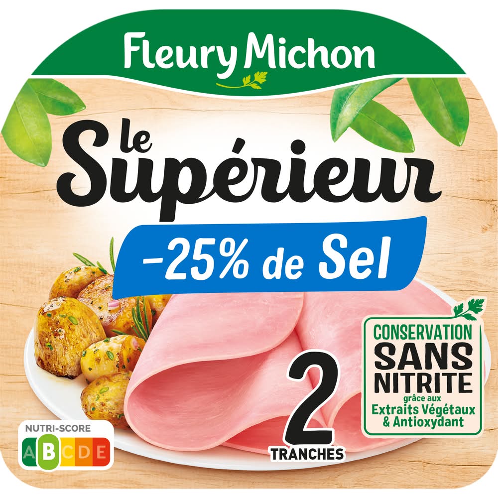 Fleury Michon - Jambon le supérieur 25% de sel en moins (2)