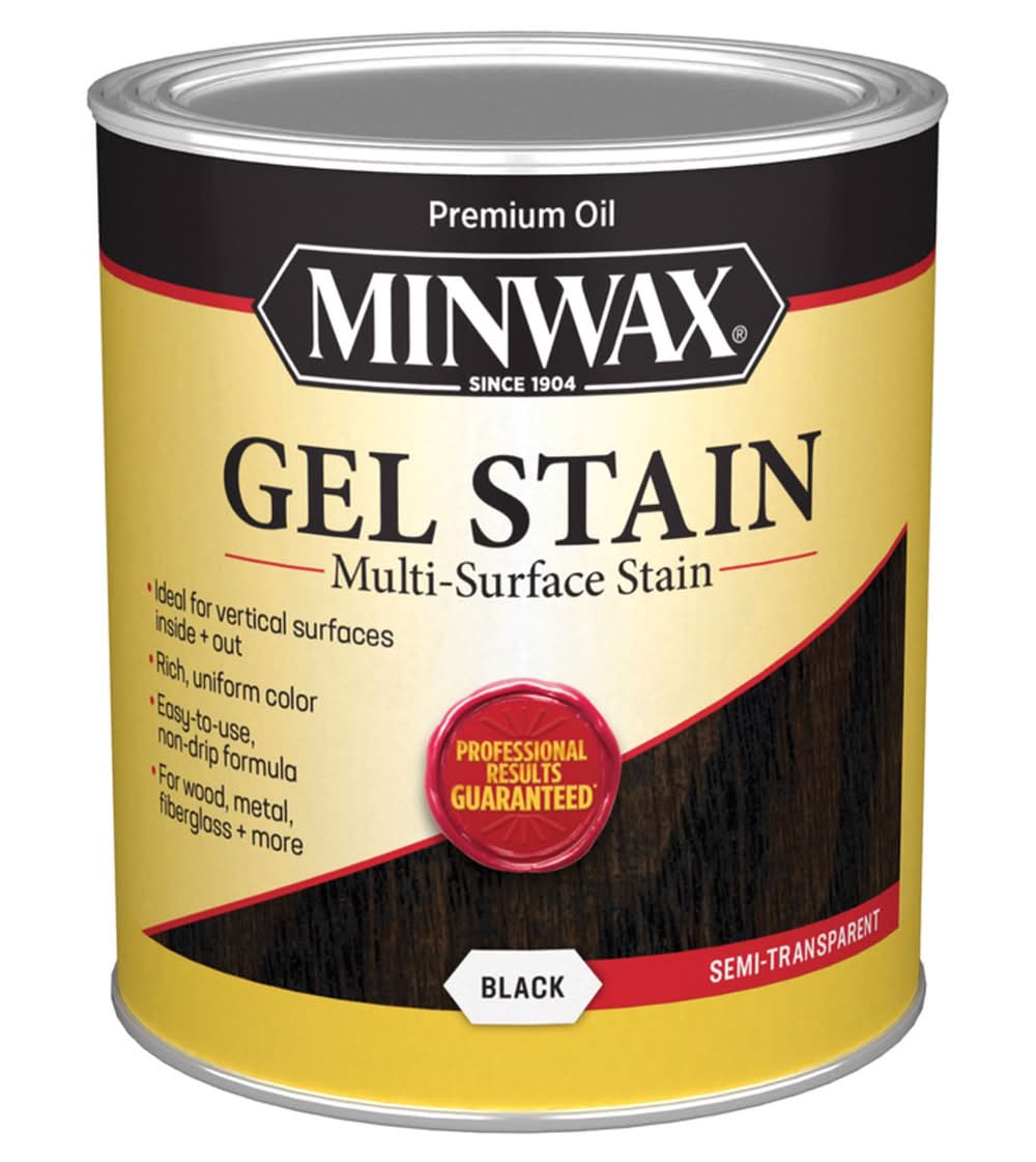 Minwax Gel Stain Semi-Transparent Black Oil-Based Gel Stain 1 Qt
