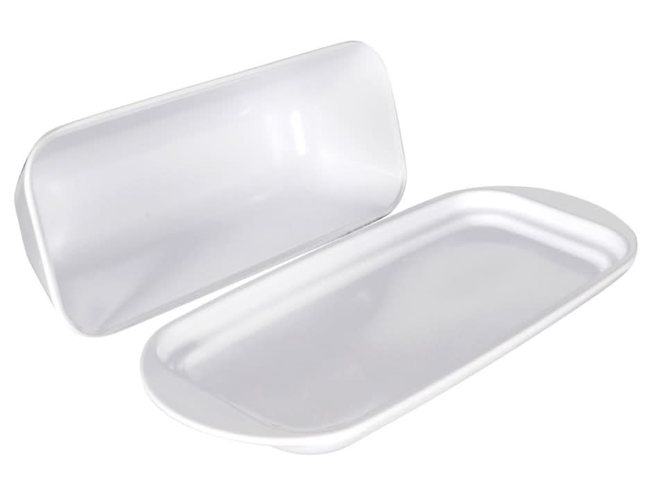 Cooking Concepts Melamine Butter Dishes, White (2 pack)