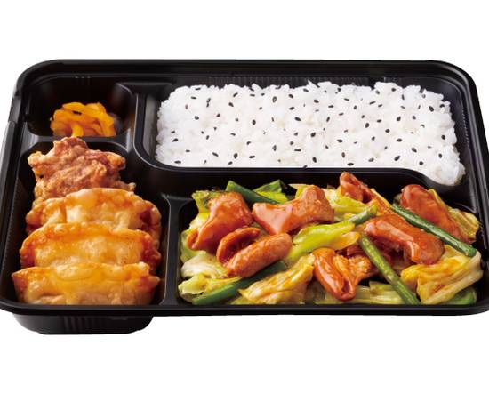 スタミナ牛ホルモン辛味噌炒め弁当 Stamina beef intestine spicy miso stir-fry lunch box