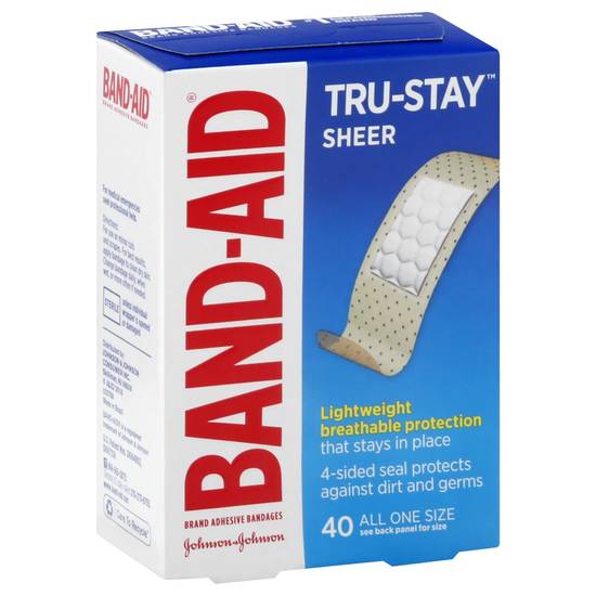 BAND-AID Sheer Strips All One Size 40-Count