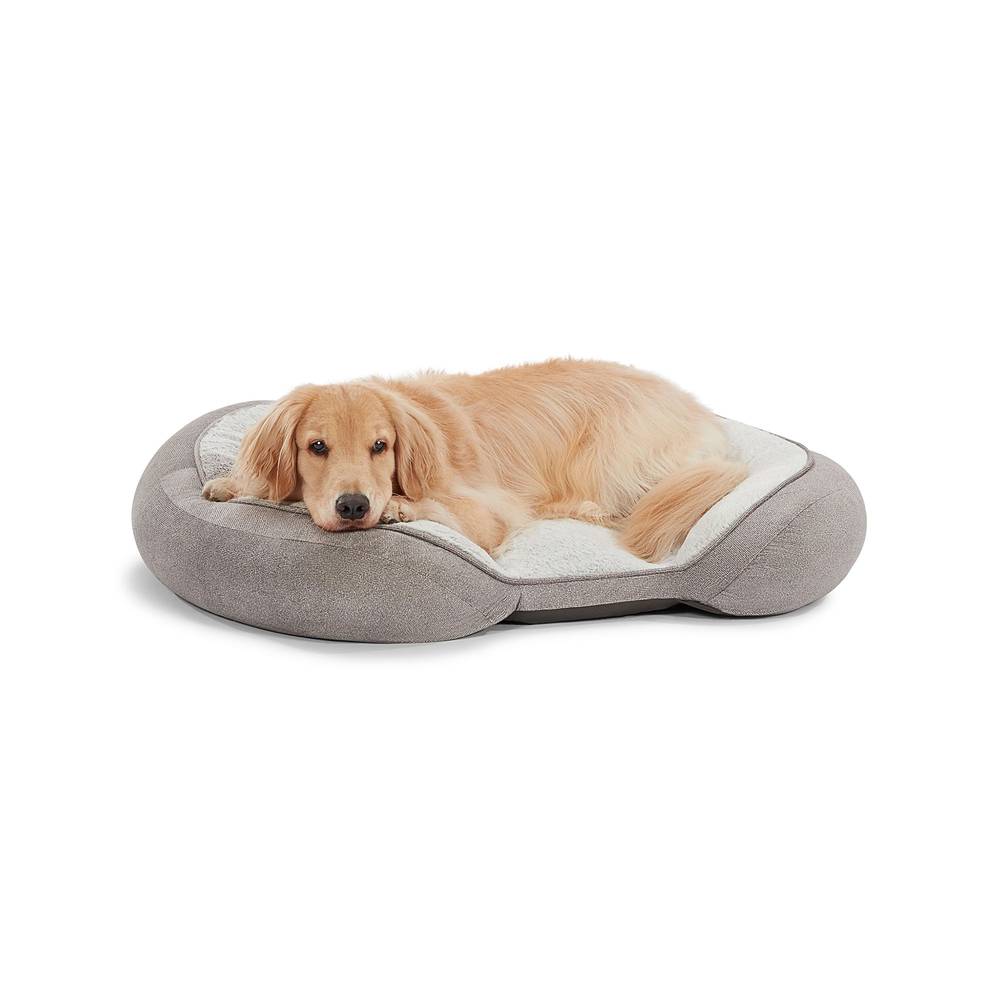 Top Paw® Orthopedic Lounger Dog Bed (Color: Grey, Size: 30\"L X 38\"W X 9\"H)