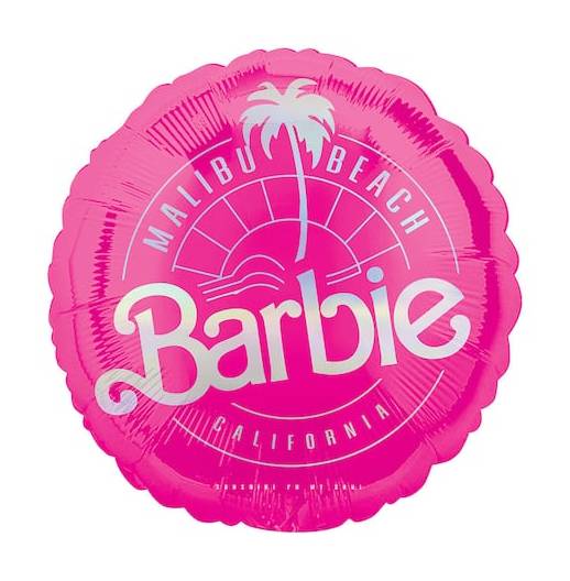 Inflated 17" Barbie Foil Balloon