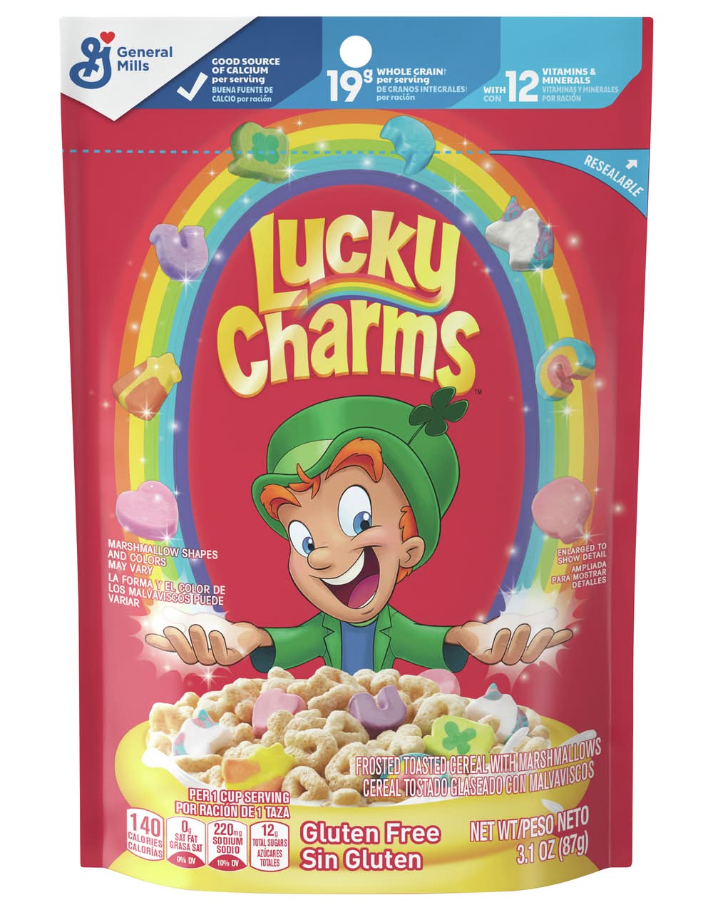 Lucky Charms Frosted Toasted Oat Cereal With Marshmallows (3.1 oz)