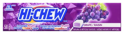 Morinaga bonbons moelleux aux raisins à mâcher (58g) - hi chew grape chewy candy (58 g)