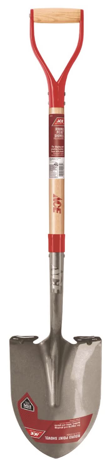 Ace 41.5 In. Steel Round Digging Shovel Wood Handle