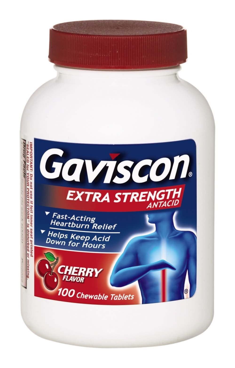 Gaviscon Extra Strength Cherry Chewable Antacid Tablets