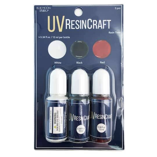 Blue Moon Studio Uv Resin Craft Tint, White-Black-Red