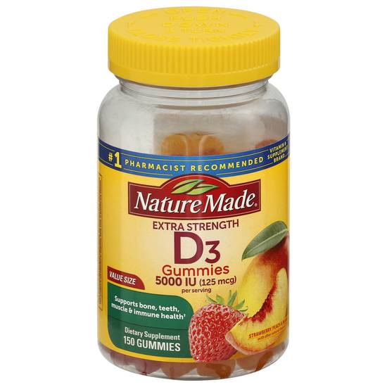 Nature Made Extra Strength Vitamin D3 125 Mcg Supplement (150 gummies)