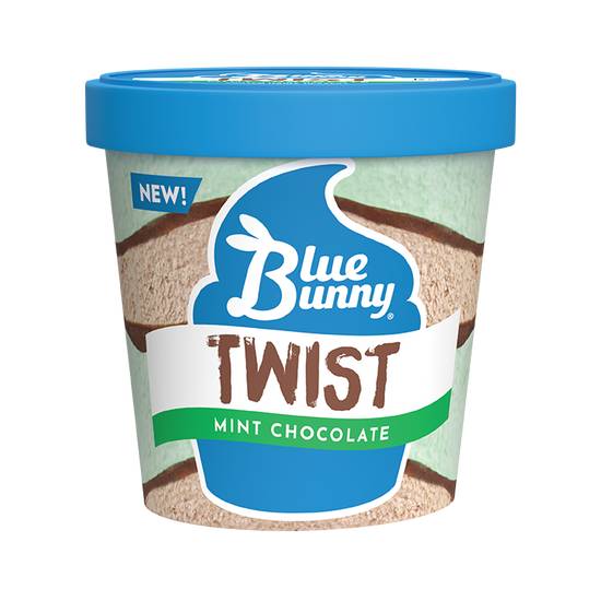 Blue Bunny Twist Ice Cream (mint chocolate)