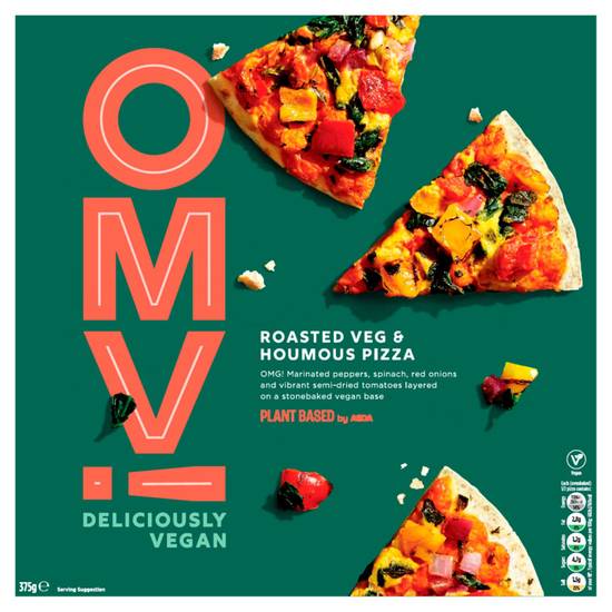 OMV! Deliciously Vegan Roasted Veg & Houmous Pizza 375G