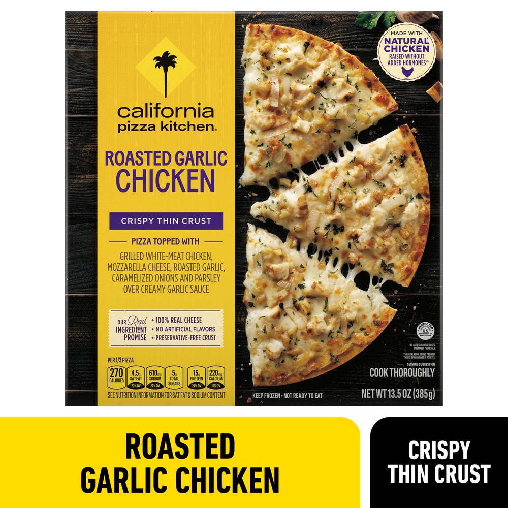 California Pizza Kitchen Roasted Garlic Chicken Crispy Thin Crust Pizza (13.5 oz)