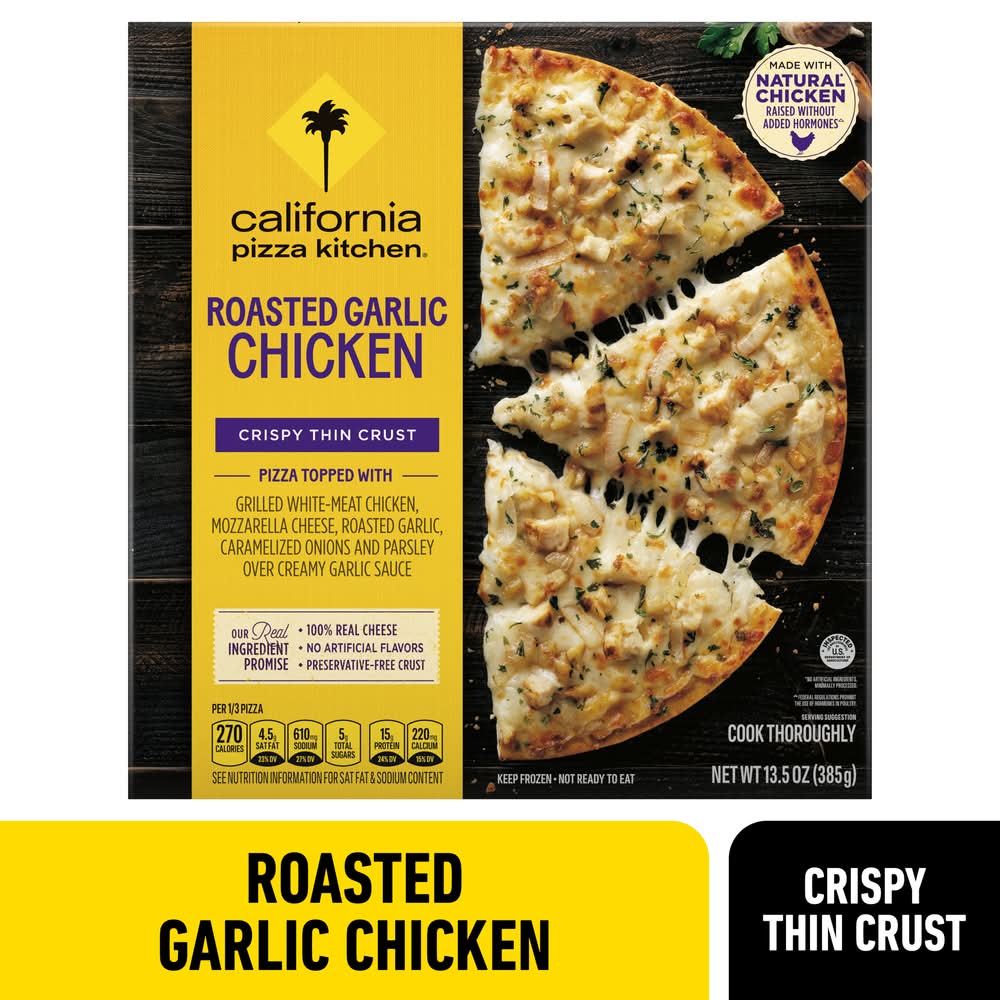 California Pizza Kitchen Roasted Garlic Chicken Crispy Thin Crust Pizza (13.5 oz)