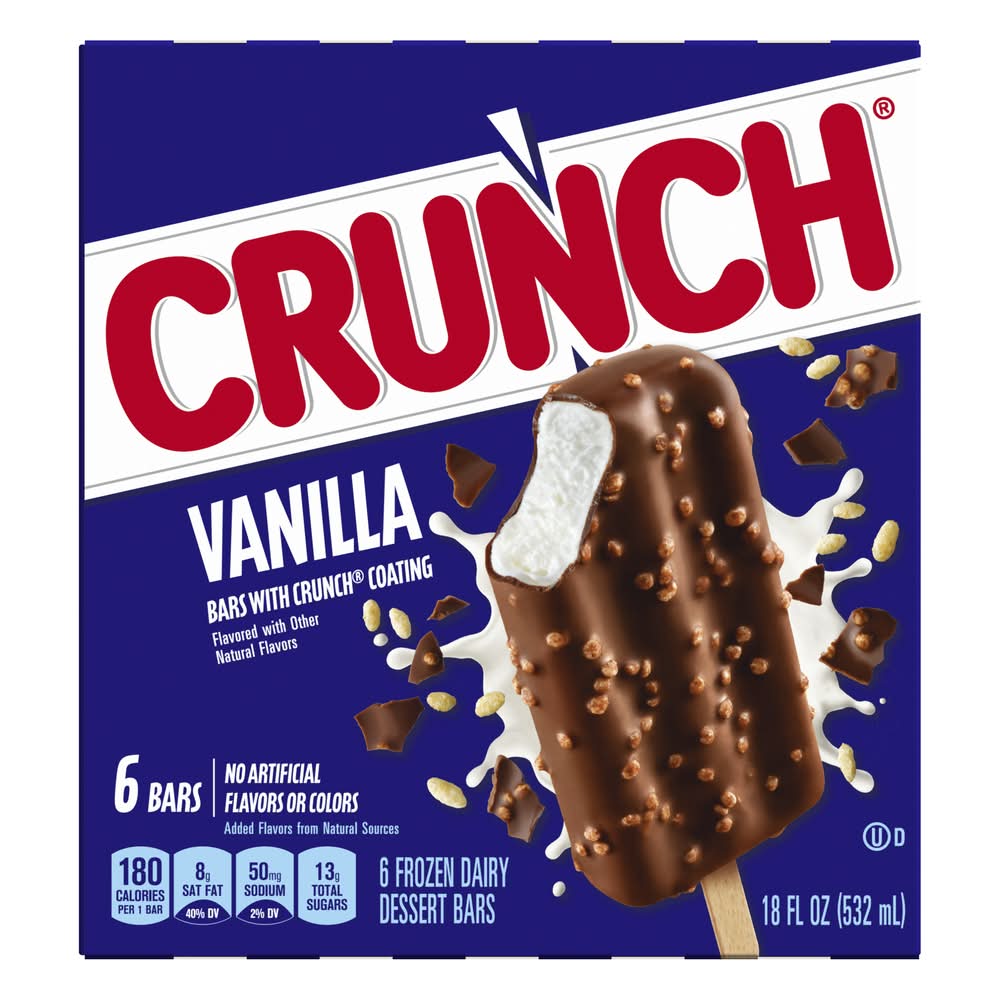 Crunch Vanilla Frozen Dairy Dessert Bars (15 fl oz)