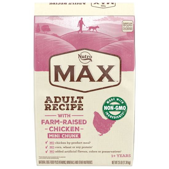 Nutro Max 1+ Years Adult Recipe Mini Chunk With Farm-Raised Chicken Dog Food