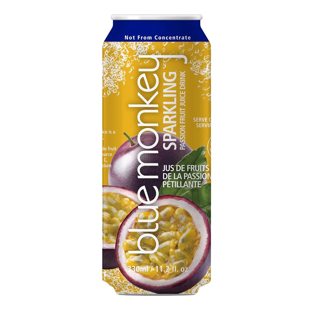 Blue Monkey Sparkling Juice Drink, Passionfruit (330 ml)