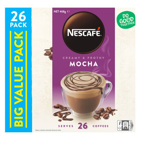 Nescafe Mocha Coffee Sachets 26 pack