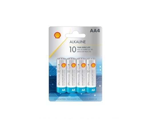 Shell Alkaline Aa Batteries (4 ct)