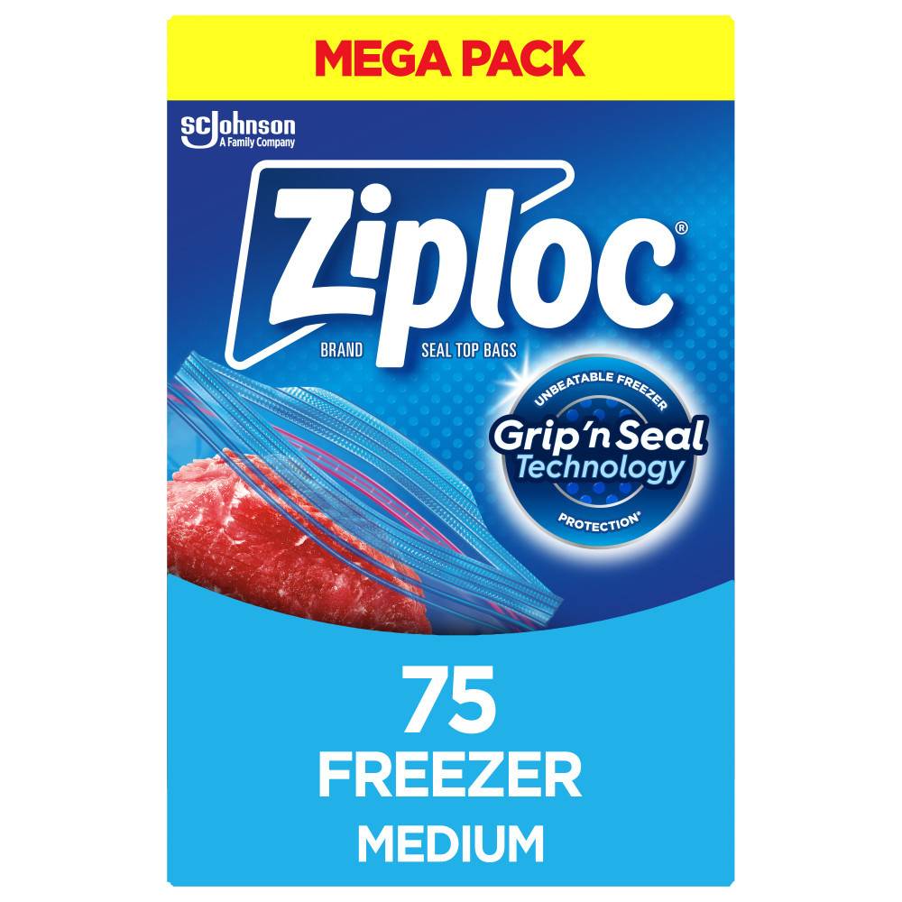 Ziploc Grip'n Seal Freezer Medium Bags